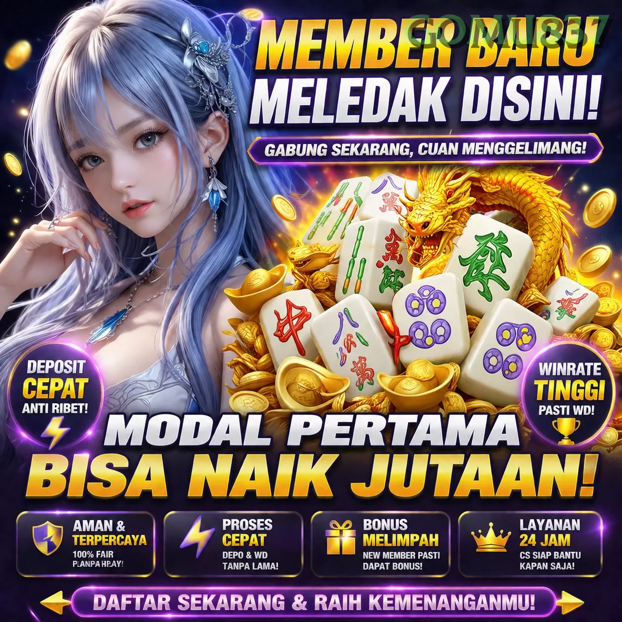 WELCOME BONUS NEW MEMBER 50_ promotion image